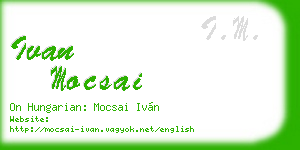 ivan mocsai business card